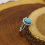 انگشتر فیروزه نیشابوری نقره زنانه طرح کوثر - Image 3