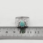 انگشتر فیروزه نیشابوری نقره مردانه دست ساز طرح مازیار - Image 5