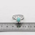 انگشتر فیروزه نیشابوری نقره مردانه دست ساز طرح سرزمین - Image 5