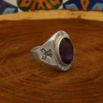 انگشتر آمیتیست نقره مردانه دست ساز طرح داراب - Image 2