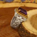 انگشتر آمیتیست نقره مردانه طرح رولکس - Image 3