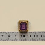 انگشتر آمیتیست نقره مردانه طرح رولکس - Image 4