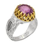 انگشتر آمیتیست نقره مردانه طرح کیومرث