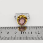 انگشتر آمیتیست نقره مردانه طرح کیومرث - Image 5