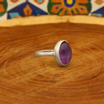 انگشتر آمیتیست نقره مردانه طرح بهنام - Image 3