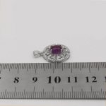 گردنبند آمیتیست نقره زنانه طرح مهرانه - Image 4