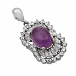 گردنبند آمیتیست نقره زنانه طرح زیبا