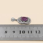 گردنبند آمیتیست الماس تراش نقره زنانه طرح مینو - Image 4