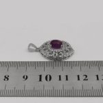 گردنبند آمیتیست الماس تراش نقره زنانه طرح ترانه - Image 4