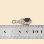 گردنبند آمیتیست الماس تراش نقره زنانه طرح نغمه - Image 4