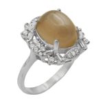 انگشتر عقیق باباقوری نقره زنانه طرح محبوبه