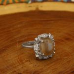 انگشتر عقیق باباقوری نقره زنانه طرح محبوبه - Image 4