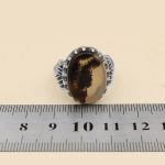 انگشتر عقیق شجر نقره مردانه طرح یاسان - Image 5