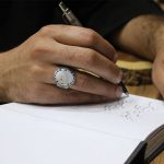 انگشتر عقیق شجر نقره مردانه طرح حشمت - Image 4