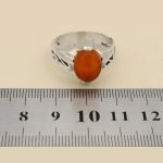 انگشتر عقیق سرخ یمنی نقره مردانه طرح حافظ - Image 5