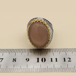 انگشتر عقیق کبود یمنی نقره مردانه طرح برزان - Image 5