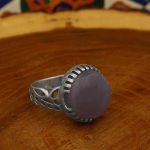 انگشتر عقیق کبود یمنی نقره مردانه طرح زاهد - Image 2