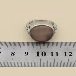 انگشتر عقیق کبود یمنی نقره مردانه طرح هشام - Image 5