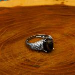 انگشتر عقیق باباقوری نقره زنانه طرح مانا - Image 2