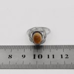 انگشتر عقیق باباقوری نقره زنانه طرح حمیرا - Image 4