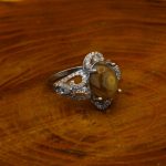 انگشتر عقیق باباقوری نقره زنانه طرح مهوش - Image 2