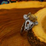 انگشتر عقیق باباقوری نقره زنانه طرح مهوش - Image 3