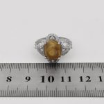 انگشتر عقیق باباقوری نقره زنانه طرح مهوش - Image 4