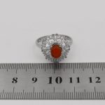 انگشتر عقیق سرخ یمنی نقره زنانه طرح عذرا - Image 3