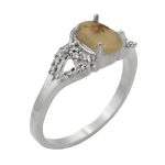 انگشتر عقیق شجر نقره زنانه طرح شراره