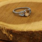 انگشتر عقیق شجر نقره زنانه طرح شراره - Image 2