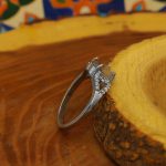 انگشتر عقیق شجر نقره زنانه طرح شراره - Image 3