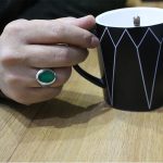 انگشتر عقیق سبز نقره دست ساز مردانه طرح قطیف + حرز امام جواد (ع) - Image 4