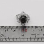 انگشتر عقیق باباقوری نقره زنانه طرح ملحم - Image 4