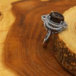 انگشتر عقیق باباقوری نقره زنانه طرح ملحم - Image 3