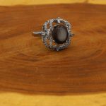 انگشتر عقیق باباقوری نقره زنانه طرح چکاوک - Image 2