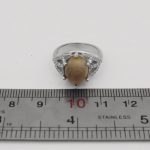 انگشتر عقیق باباقوری نقره زنانه طرح گلپری - Image 4