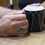 انگشتر عقیق سبز نقره دست ساز مردانه طرح ساتر + حرز امام جواد (ع) - Image 4