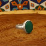 انگشتر عقیق سبز نقره دست ساز مردانه طرح ساتر + حرز امام جواد (ع) - Image 3