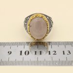 انگشتر عقیق کبود یمنی نقره مردانه طرح یا زهرا - Image 4