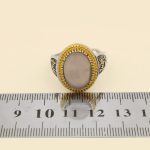 انگشتر عقیق کبود یمنی نقره مردانه طرح یا علی مدد - Image 5