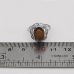 انگشتر عقیق باباقوری نقره زنانه طرح سونیا - Image 4