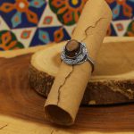 انگشتر عقیق باباقوری نقره زنانه طرح سونیا - Image 2