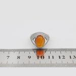 انگشتر عقیق سرخ یمنی نقره زنانه طرح شیرین - Image 4