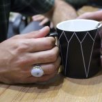 انگشتر عقیق شجر نقره مردانه طرح جبار - Image 4