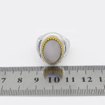 انگشتر عقیق کبود یمنی نقره مردانه طرح بهمن - Image 5