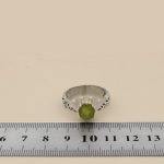 انگشتر زبرجد الماس تراش نقره مردانه دست ساز طرح صالح - Image 4