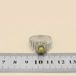 انگشتر زبرجد الماس تراش نقره مردانه دست ساز طرح تقوی + ئزئین 4 قطعه برلیان - Image 4