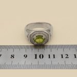 انگشتر زبرجد الماس تراش نقره مردانه طرح پیمان - Image 5