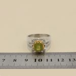 انگشتر زبرجد الماس تراش نقره مردانه دست ساز طرح فرزاد - Image 5