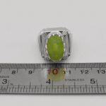 انگشتر زبرجد الماس تراش نقره مردانه دست ساز طرح پارسا - Image 5